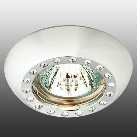 Встраиваемый/точечный светильник коллекция Shine, 369876, хром/хрусталь Novotech (Новотех)