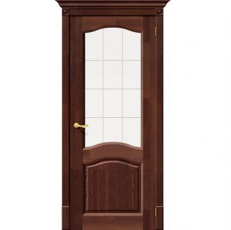 Дверь межкомнатная RIF-массив, Франческо, 2000х600х40, остекленная, СТ-Полимер, Коньяк (Т-29)