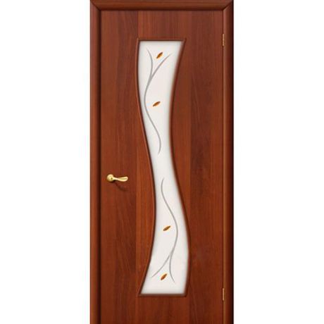 Дверь межкомнатная ламинированная, коллекция 10, 11Ф, 1900х550х40 мм., остекленная, СТ-Фьюзинг, ИталОрех (Л-11)