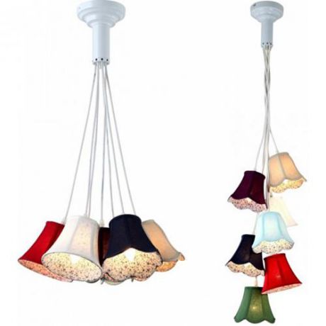 Подвесной светильник коллекция Provence, A9211SP-7WH, белый/разноцветный Arte Lamp (Арте Ламп)