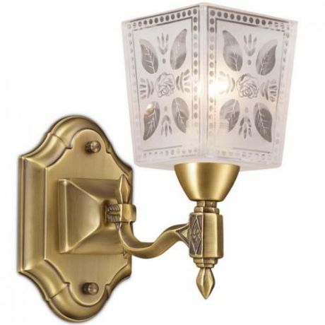Светильник настенный бра коллекция Vitra, 2564/1W, бронза/белый Odeon light (Одеон лайт)