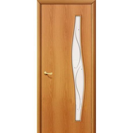 Дверь межкомнатная ламинированная, коллекция 10, 6Ф, 2000х600х40 мм., остекленная, СТ-Фьюзинг, МиланОрех (Л-12)