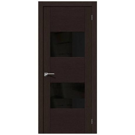 Дверь межкомнатная шпонированная коллекция Элит, Токио-2, 2000х700х40 мм., остекленная Black Star, черный дуб (Д-11)