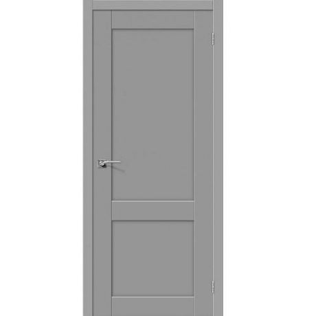 Дверь межкомнатная ПВХ коллекция Porta, Порта-1, 1900х550х40 мм., глухая, Серый (П-16)