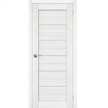 Дверь межкомнатная эко шпон коллекция Porta, Порта-22, 2000х700х40 мм., остекленная, СТ-Magic Fog, Argento