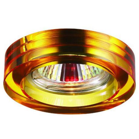 Встраиваемый/точечный светильник коллекция Glass, 369490, желтый Novotech (Новотех)