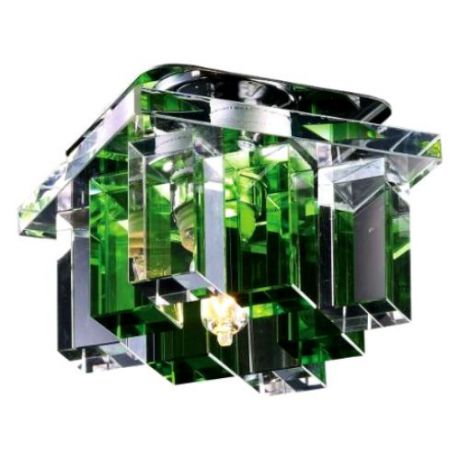 Встраиваемый/точечный светильник коллекция Caramel 2, 369372, хром/зеленый Novotech (Новотех)