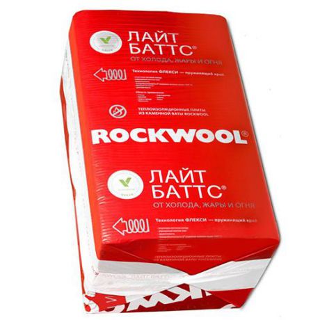 Утеплитель Лайт Баттс, 1000x600x50 мм Rockwool (Роквул)