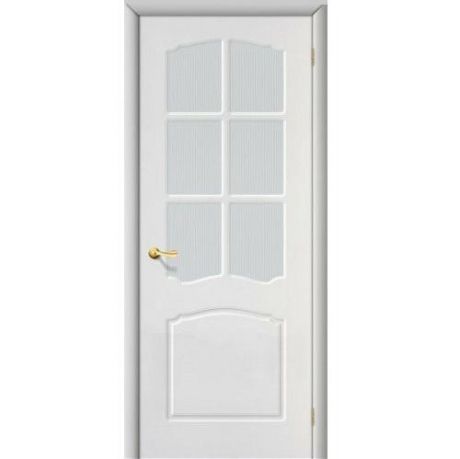 Дверь межкомнатная ПВХ коллекция Start, Альфа, 2000х600х40 мм., остекленная, СТ-Кризет, Белый (П-23)