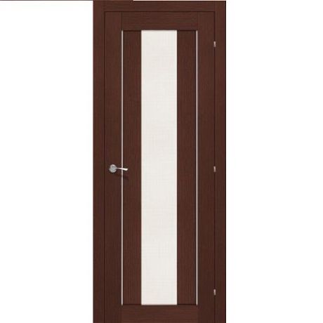 Дверь межкомнатная эко шпон коллекция Pronto, MG1, 2000х600х40 мм., левая, остекленная, CT-Magic Fog, alu Wenge