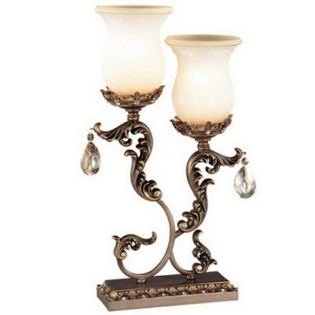 Настольная лампа коллекция Varza, 2430/2T, бронза/белый, хрусталь Odeon light (Одеон лайт)