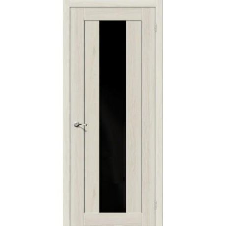 Дверь межкомнатная эко шпон коллекция Legno, MG1, 2000х400х40 мм., остекленная, CT-Black Star, alu Luce