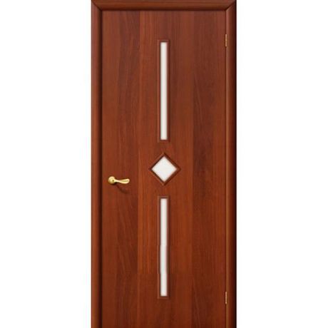 Дверь межкомнатная ламинированная, коллекция 10, 9С, 2000х400х40 мм., остекленная, СТ-Сатинато, ИталОрех (Л-11)