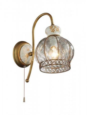 Светильник настенный бра коллекция Asula, 2278/1W, коричневый/прозрачный Odeon light (Одеон лайт)