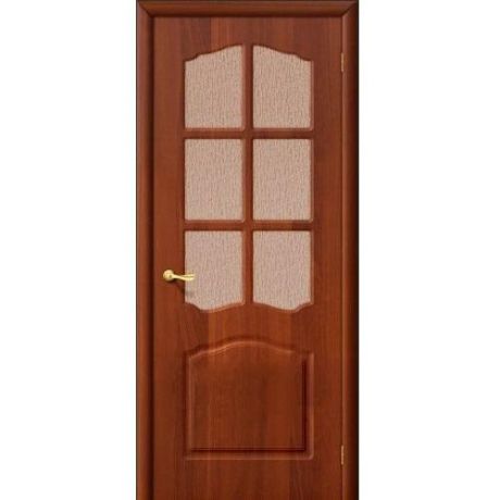 Дверь межкомнатная ПВХ коллекция Start, Лидия, 2000х900х40 мм., остекленная, СТ-118, ИталОрех (П-11)
