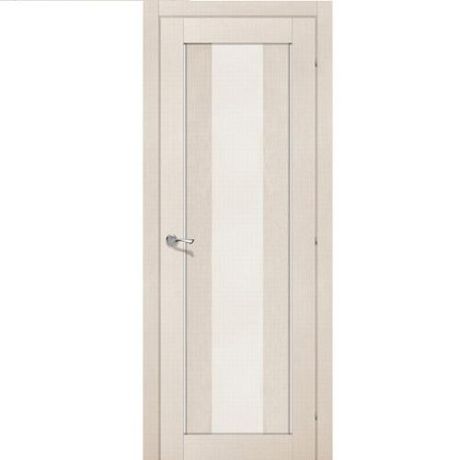 Дверь межкомнатная эко шпон коллекция Pronto, MG1, 2000х400х40 мм., левая, остекленная, CT-Magic Fog,  alu Bianco