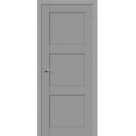 Дверь межкомнатная ПВХ коллекция Porta, Порта-3, 2000х600х40 мм., глухая, Серый (П-16)