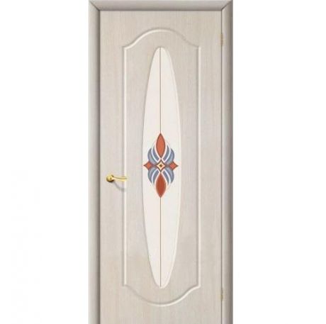 Дверь межкомнатная ПВХ коллекция Start, Орбита, 2000х900х40 мм., остекленная, СТ-Худ., Белый Лен (П-22)