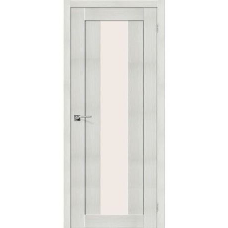 Дверь межкомнатная эко шпон коллекция Legno, MG1, 2000х700х40 мм., остекленная, CT-Magic Fog, alu Bianco Melinga