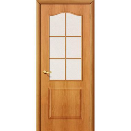 Дверь межкомнатная ламинированная, коллекция 10, Палитра , 2000х800х40 мм., остекленная, СТ-Хрусталик, МиланОрех (Л-12)