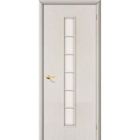 Дверь межкомнатная ламинированная, коллекция 10, 2С, 2000х400х40 мм., остекленная, СТ-Сатинато, БелДуб (Л-21)