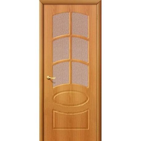 Дверь межкомнатная ПВХ коллекция Start, Неаполь, 2000х700х40 мм., остекленная, СТ-118, МиланОрех (П-12)