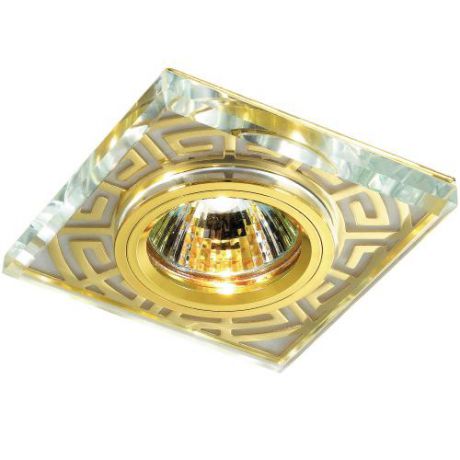Встраиваемый/точечный светильник коллекция Maze, 369585, золото Novotech (Новотех)