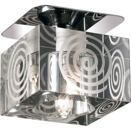 Встраиваемый/точечный светильник коллекция Cubic, 369515, хром/стекло Novotech (Новотех)