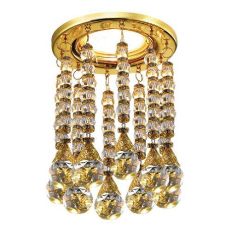 Встраиваемый/точечный светильник коллекция Ritz, 369786, золото/хрусталь Novotech (Новотех)