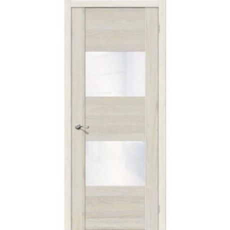 Дверь межкомнатная эко шпон коллекция Vetro, VG2, 2000х900х40 мм., остекленная, CT-White Waltz, Luce