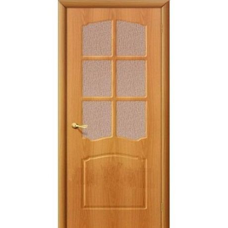 Дверь межкомнатная ПВХ коллекция Start, Альфа, 2000х600х40 мм., остекленная, СТ-118, МиланОрех (П-12)