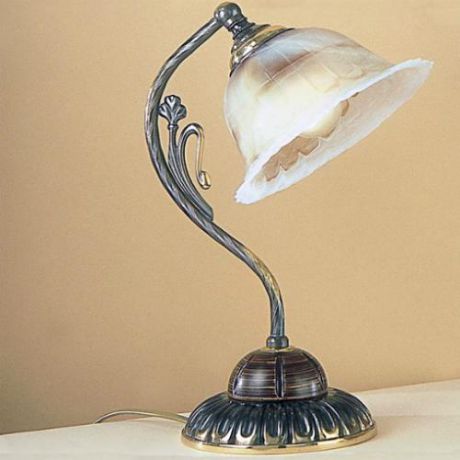 Настольная лампа, P. 1801, бронза/белый Reccagni Angelo (Рекани Анжело)