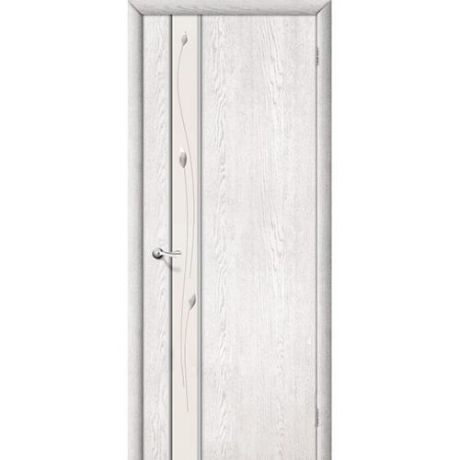 Дверь межкомнатная ламинированная, коллекция 10, 35Х, 2000х600х40 мм., глухая, Зеркало белое художественное, Сканди (Л-09)