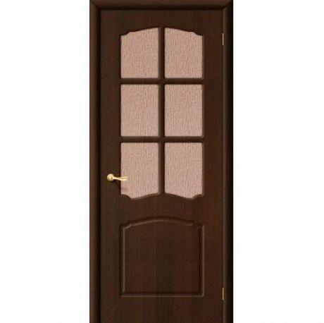 Дверь межкомнатная ПВХ коллекция Start, Альфа, 2000х700х40 мм., остекленная, СТ-118, Венге (П-13)