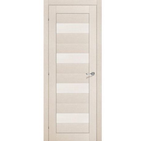 Дверь межкомнатная эко шпон коллекция Pronto, MG4, 2000х600х40 мм., правая, остекленная, CT-Magic Fog, Bianco