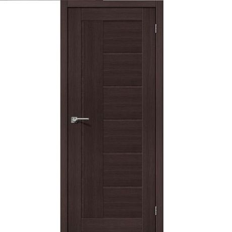 Дверь межкомнатная эко шпон коллекция Legno, M6, 2000х900х40 мм., глухая, Wenge Melinga