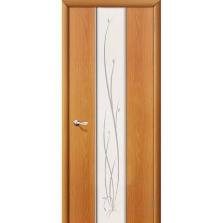 Дверь межкомнатная ламинированная, коллекция 10, 32Х, 2000х900х40 мм., глухая, Зеркало с элементами художественного матирования, МиланОрех (Л-12)
