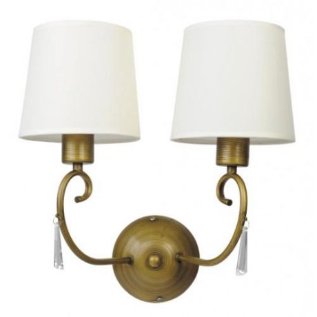 Светильник настенный бра коллекция Carolina, A9239AP-2BR, коричневый/белый Arte Lamp (Арте Ламп)