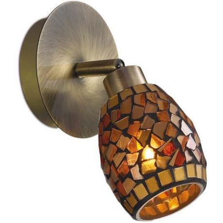 Настенно-потолочный светильник (спот) коллекция Glosse, 2167/1W, бронза/разноцветный Odeon light (Одеон лайт)