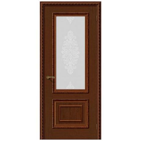 Дверь межкомнатная шпонированная коллекция Элит, Комплеана Премиум, 2000х600х40 мм., остекленная Сатинато, люкс (Д-27)