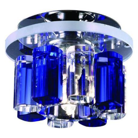 Встраиваемый/точечный светильник коллекция Caramel 1, 369350, хром/синий Novotech (Новотех)