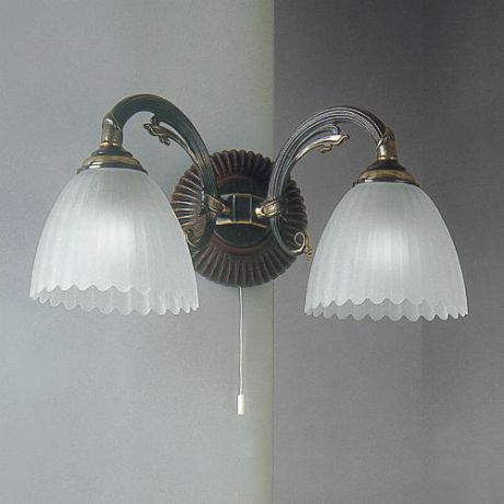 Светильник настенный бра, A. 3510/2, коричневый/белый Reccagni Angelo (Рекани Анжело)