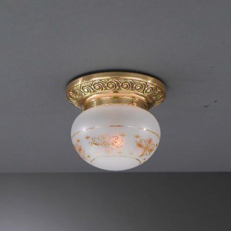 Потолочный светильник, PL. 7845/1, золото/белый Reccagni Angelo (Рекани Анжело)