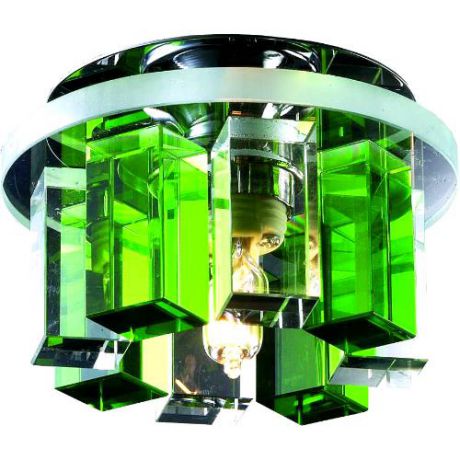 Встраиваемый/точечный светильник коллекция Caramel 3, 369357, хром/зеленый Novotech (Новотех)