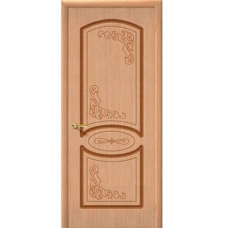 Дверь межкомнатная шпонированная коллекция Стандарт, Азалия, 2000х600х40 мм., глухая, дуб (Ф-01)