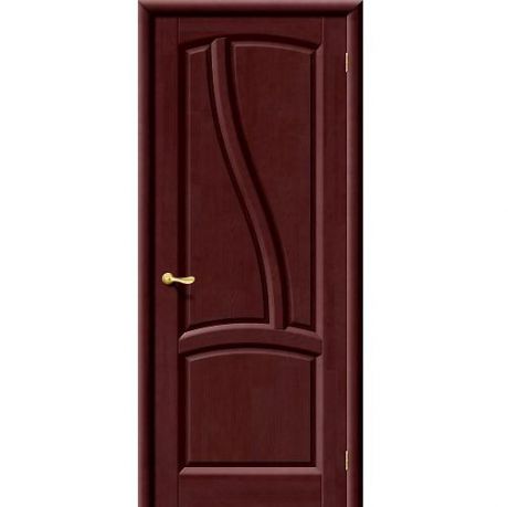 Дверь межкомнатная из массива Классическая, Рафаэль, 2000х600х40, глухая, Махагон (Т-27)