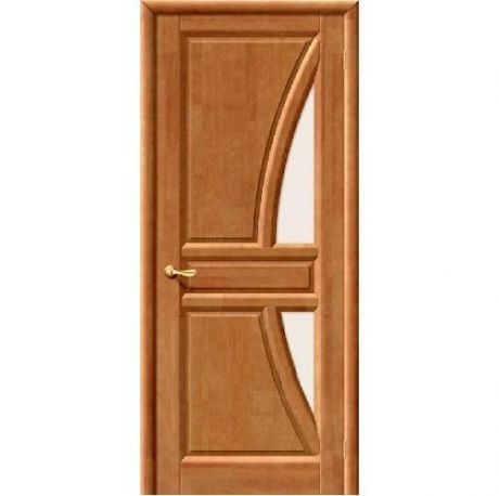 Дверь межкомнатная из массива Классическая, Моне, 2000х900х40, правая, остекленная, СТ-Полимер, Орех (Т-26)