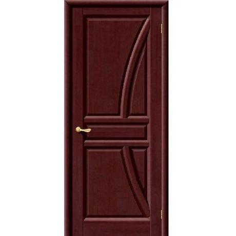 Дверь межкомнатная из массива Классическая, Моне, 2000х600х40, глухая, Махагон (Т-27)