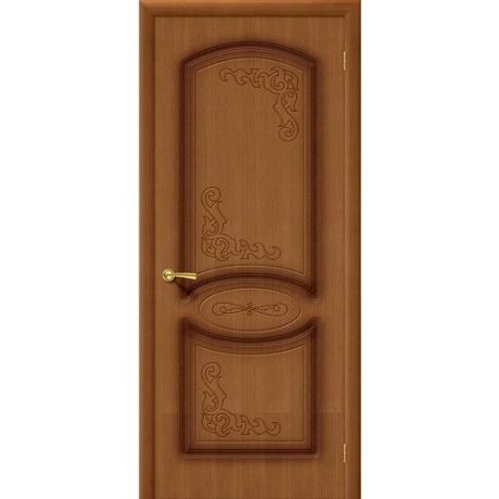 Дверь межкомнатная шпонированная коллекция Стандарт, Азалия, 1900х550х40 мм., глухая, орех (Ф-11)