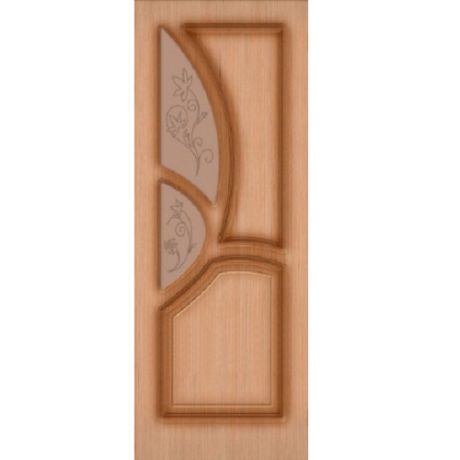 Дверь межкомнатная шпонированная коллекция Стандарт, Греция, 2000х900х40 мм., остекленная Художественное, дуб (Ф-01)